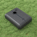 Base per Ombrellone Rettangolare 80x60x19 cm Riempibile con Acqua e Sabbia 70-90 kg in HDPE Nero   