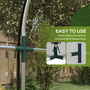 Serra per Piante con Rete a Tunnel 1,2x3x1,5m con Porta a Cerniera Nero