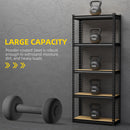 Set 2 Scaffalatura 5 Ripiani in MDF 70x30x167,5 cm Struttura in Acciaio Nero