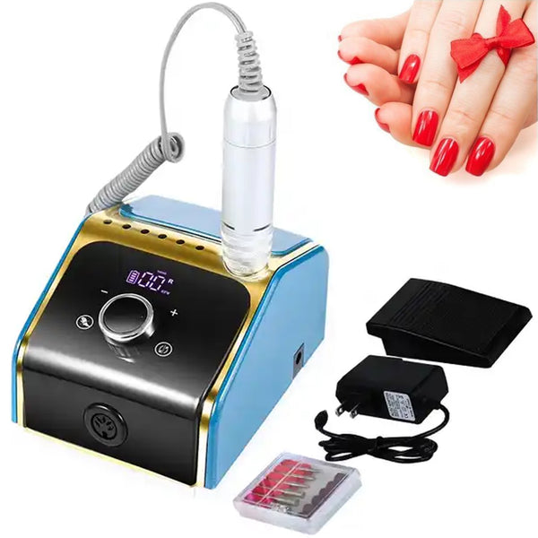 online Fresa Elettrica per Unghie Lima Blu Manicure Pedicure 6 Accessori Professionale