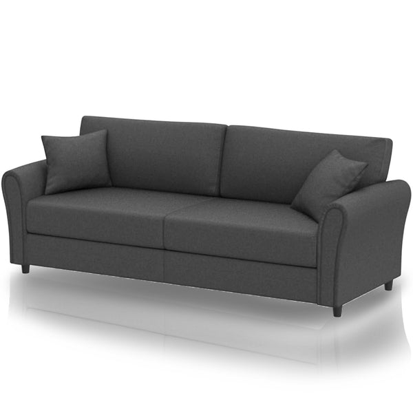 acquista Divano 3 Posti 212x75x87 cm in Tessuto Grigio Scuro Premium Sofa