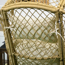 Sedia da Giardino a Uovo con Seduta Imbottita e Poggiatesta 88x85x143 cm in Rattan PE e Acciaio -9
