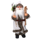Babbo natale in tessuto bianco cm xh60