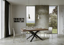 Tavolo Allungabile 200-460x90x77 cm Volantis Noce Telaio Antracite 