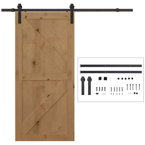 Binario per Porte Scorrevoli con Kit di Accessori Nero 200x4x0.6 cm online