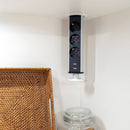 Multipresa Estraibile Vertikal in Alluminio e Plastica Emuca Bianco