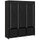 Armadio Guardaroba Pieghevole Salvaspazio 125x43x162,5 cm in Tessuto Nero
