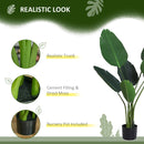 Pianta Artificiale Uccello del Paradiso da Interno e Esterno H120 cm con Vaso Verde