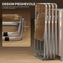 Set 4 Sedie Pieghevoli Salvaspazio 47x48x75 cm in Acciaio e Acrilico Arancione   