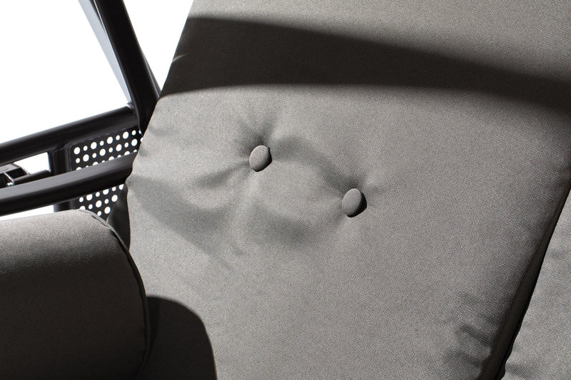 Dondolo da Giardino 3 Posti 200x126x180 cm in Acciaio Malta