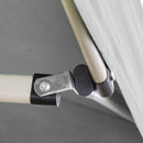 Gazebo Richiudibile Pieghevole 3x6m in Acciaio e PVC Impermeabile Bianco