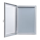 Bacheca con Anta Battente 59x79x3,3 cm in Alluminio Porta Poster Silver