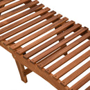 Lettino Prendisole Pieghevole da Giardino 191x54x60,5 cm in Legno con Materassino Bianco Crema