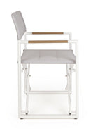 Set 2 Sedie Pieghevoli da Regista 51x54x86 cm in Alluminio Lagun Bianca