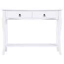 Tavolo Consolle per Ingresso Bianco Opaco 100x33x76 cm 