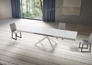 Tavolo Allungabile 200-460x90x77 cm Niket Bianco Frassino Gambe Bianche
