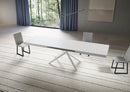 Tavolo Allungabile 180-284x90x74 cm Niket Bianco Frassino Gambe Bianche