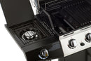 Barbecue a Gas GPL Pietra Lavica 3 Fuochi 15kW con Fornello Laterale Sochef Golosone 3