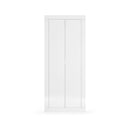 Armadio Guardaroba con Appendiabiti e Ripiani 78x30x186,5 cm Linea Basic Bianco Lucido