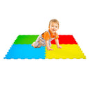 Tappeto Puzzle 4pz per Bambini Componibile Mega Quadrotti Multicolore