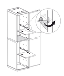 Armadio da Esterno 34x40x165 cm 1 Anta 4 Ripiani in Resina Grigio    