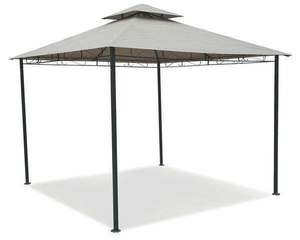Gazebo da Giardino in Metallo 3x3m Soriani Salinas Tortora acquista