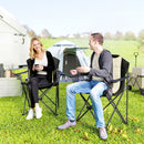 Set 2 Sedie da Campeggio Pieghevoli Portabicchieri e Borse di Trasporto Crema    