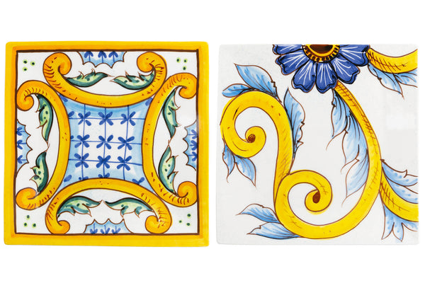 Set 6 Piatti Piani Quadrato in Porcellana 30 cm Villa d'Este Home Tivoli Le Riggiole online
