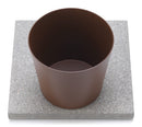 Base con Vaschetta per Fontane con Ghiera Piccola 40x40x5 cm in Cemento Belfer 42/BSE/4 Ruggine