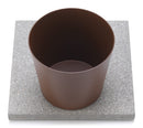 Base con Vaschetta per Fontane con Ghiera Piccola 40x40x5 cm in Cemento Belfer 42/BSE/4 Ruggine