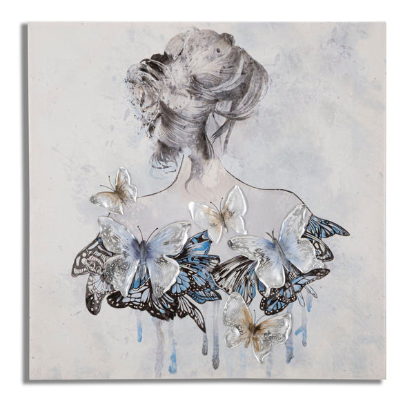 Dipinto Woman 1 80x2,8x80 cm in Legno e Tessuto online