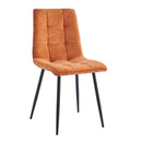 Set 4 Sedie 42x44x89 cm in Tessuto Trapuntato Chris Arancione