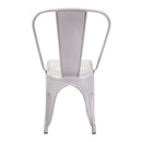Sedia New Bristol 43x43xh45/84 cm in Ferro Bianco Antico