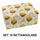 Set 10 Scatole cartone fiori oro rettangolare