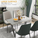 Tavolo da Pranzo per 4 persone 120x70x76 cm Piano Effetto Roccia