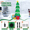 Gonfiabile Albero di Natale XXL 155x130x240 cm con LED da Esterno IP44 Verde      