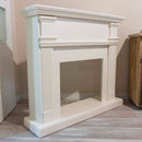 Cornice da Pavimento per Inserto Camino Elettrico 114x28,2x102,2 cm in MDF Sined Caldera Bianco