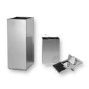 Cestino Gettacarte Posacenere 30,6x60x24,5 cm in Acciaio 17L per Interno Esterno Seconda Scelta