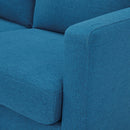 Divano 2 Posti Ramsey 137x73x82 h cm in Tessuto Blu
