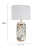 Lampada da Tavolo Glam Abstract Black Ø 25x48 cm in Ceramica e Poliestere