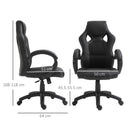 Sedia da Gaming 51x61x108-118 cm in Similpelle Nero