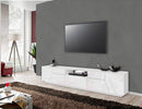 Mobile TV 4 Ante 1 Cassetto 220,1x43x46 cm Alien Bianco Lucido