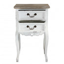 Mobiletto Cuore 2 44x32x74 h cm in Legno di paulownia Bianco