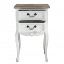 Mobiletto Cuore 2 44x32x74 h cm in Legno di paulownia Bianco
