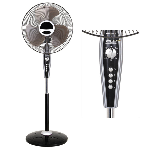 acquista Ventilatore a Piantana 40Cm Oscillante con Timer in Abs 3 Velocita' 40W