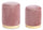 Set 2 Pouf Contenitore Polina Rosa Antico in Tessuto effetto Velluto