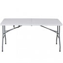 Tavolo Catering Pieghevole 150x70x74 cm cm in Acciaio Bianco