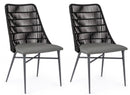 Set 2 Sedie 54x57x90h cm Tablita Antracite 