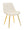 Set 2 Sedie Imbottite 51x59x79 cm in Poliestere Paris Crema e Oro