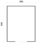 Casette Box da Giardino in Legno Porta Utensili 200x245x214 cm con Porta e Finestra Ecla Noce